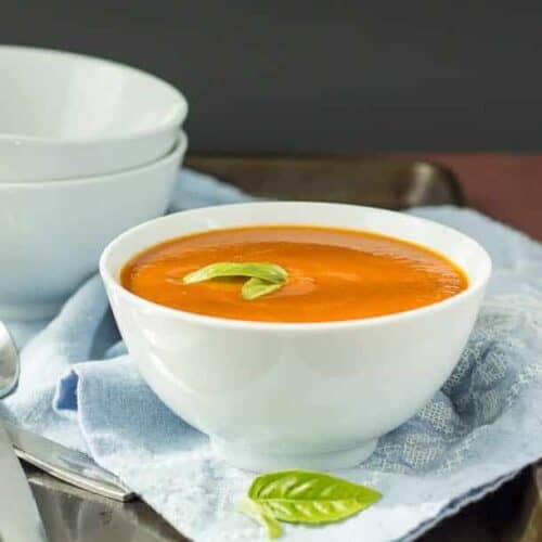 Slow Cooker Creamy Tomato Soup (hidden veggies!)