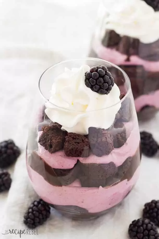 Chocolate Blackberry Cheesecake Trifles | 13 Valentine's Day Recipes For Your Loved Ones