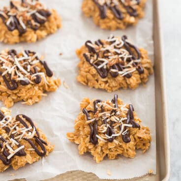 no bake samoa cookies on pan