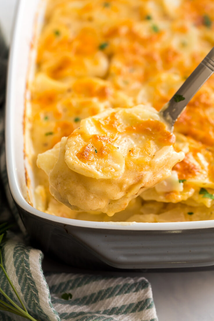 Nacho Cheese Scalloped Potatoes - The Recipe Rebel