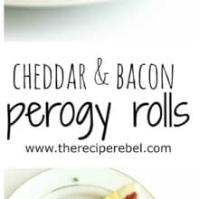 Cheddar and Bacon Perogy Rolls www.thereciperebel.com