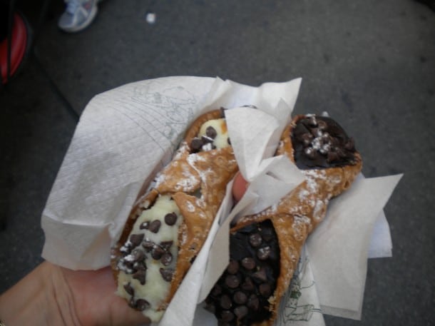 photo of authentic cannoli in Italy