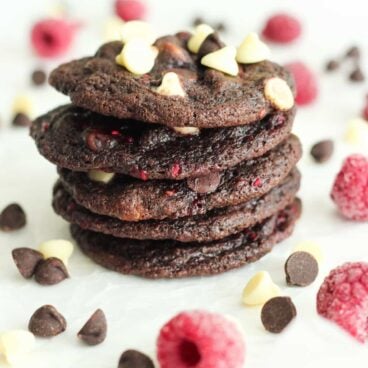 Triple Chocolate Raspberry Cookies are the BEST cookies I've ever eaten! The perfect combination of fruit and chocolate.