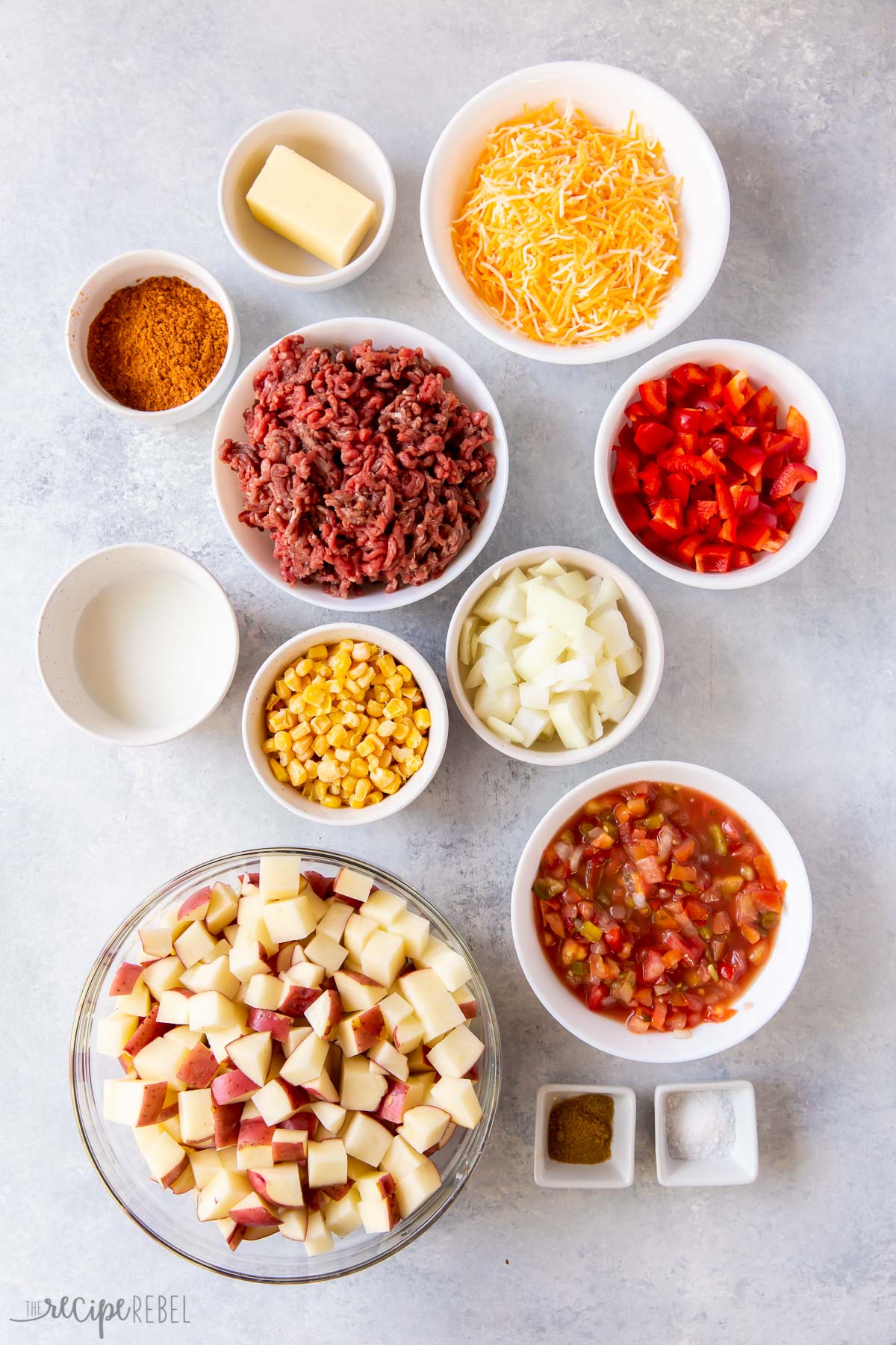 mexican shepherds pie laid out