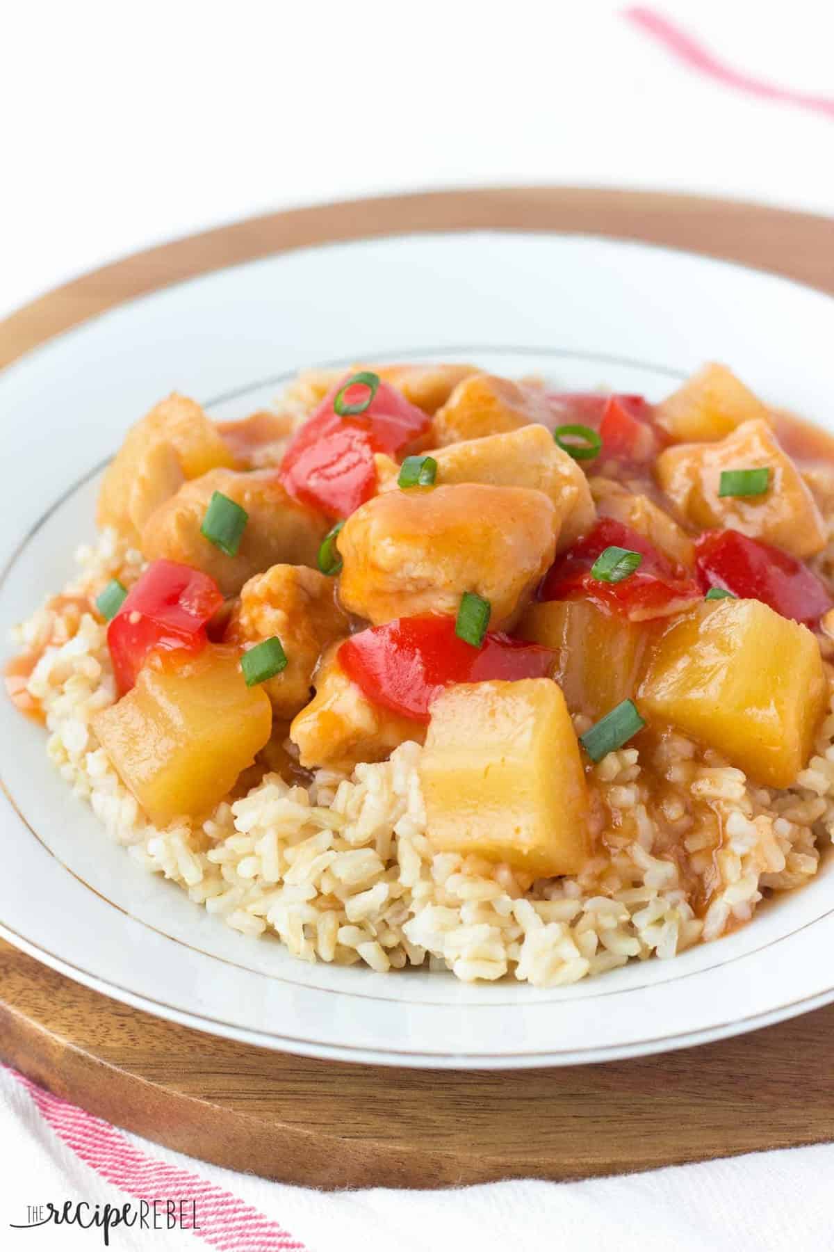 {Slow Cooker} Sweet and Sour Chicken The Recipe Rebel