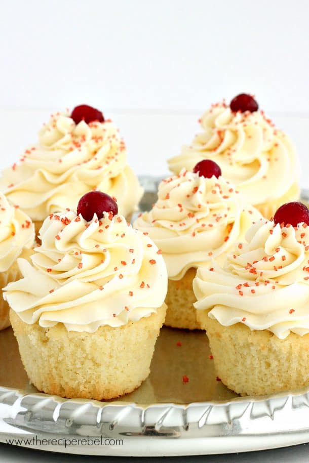 cranberry vanilla cupcakes with white chocolate frosting