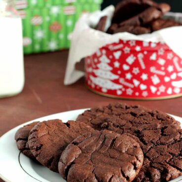 {Gluten-Free, Dairy-Free} Chocolate Peanut Butter Cookies: super easy and totally rich and fudgy! www.thereciperebel.com
