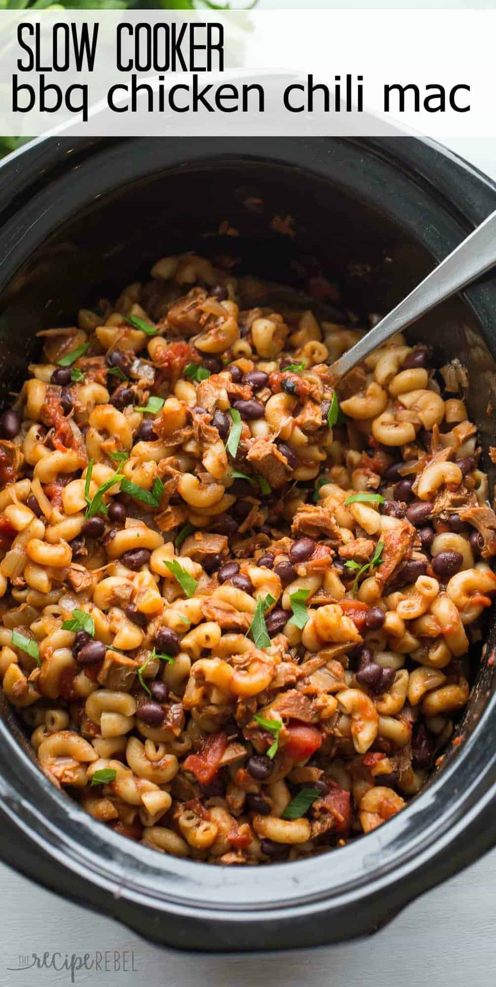 Bbq chicken chili top