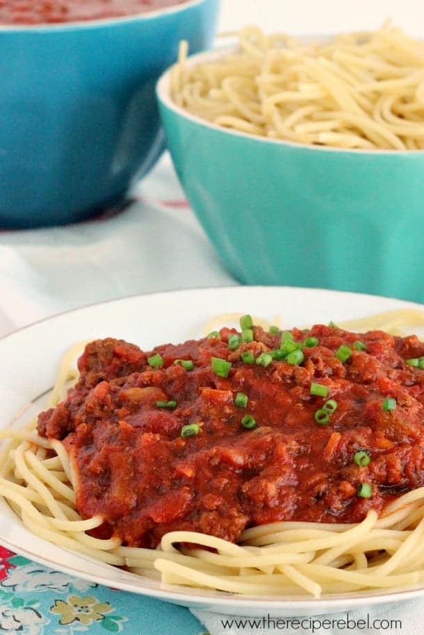 {Slow Cooker} Spaghetti Sauce The Recipe Rebel