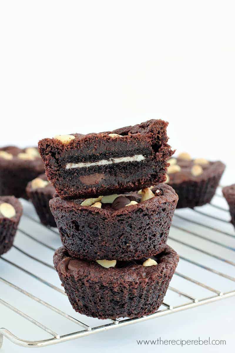 OreoStuffed Double Chocolate Cookie Cups The Recipe Rebel