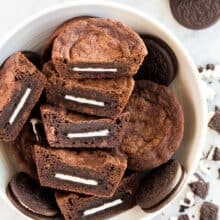 oreo chocolate cookie cups in bowl