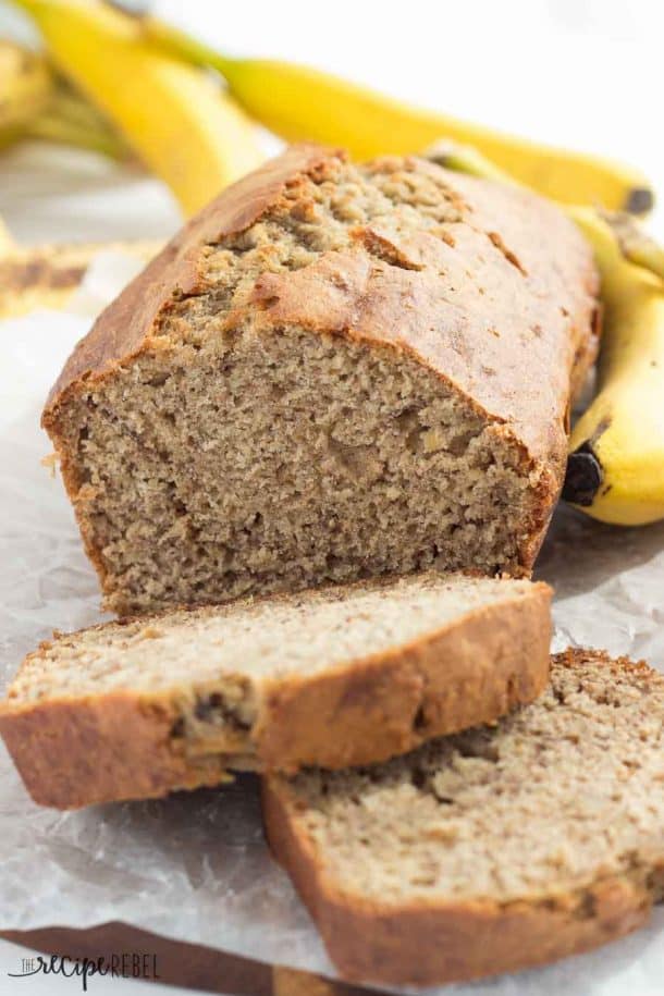 Classic Banana Bread: the perfect, super moist, no frills, one bowl banana bread! It's also secretly healthy! www.thereciperebel.com