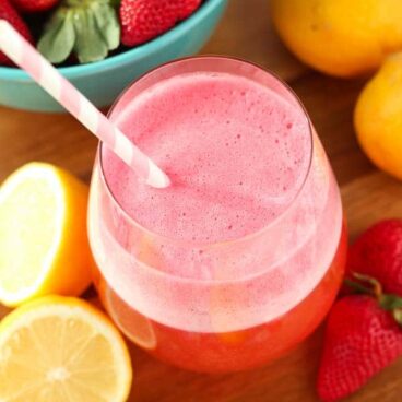 Sensational Strawberry Lemon Slush: full of strawberry and lemon flavor and is so refreshing! Keep it in the freezer and pull it out for your next barbecue or potluck! www.thereciperebel.com