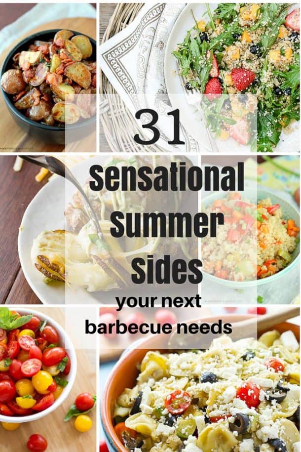 collage image for sensational summer sides for your next barbecue with title