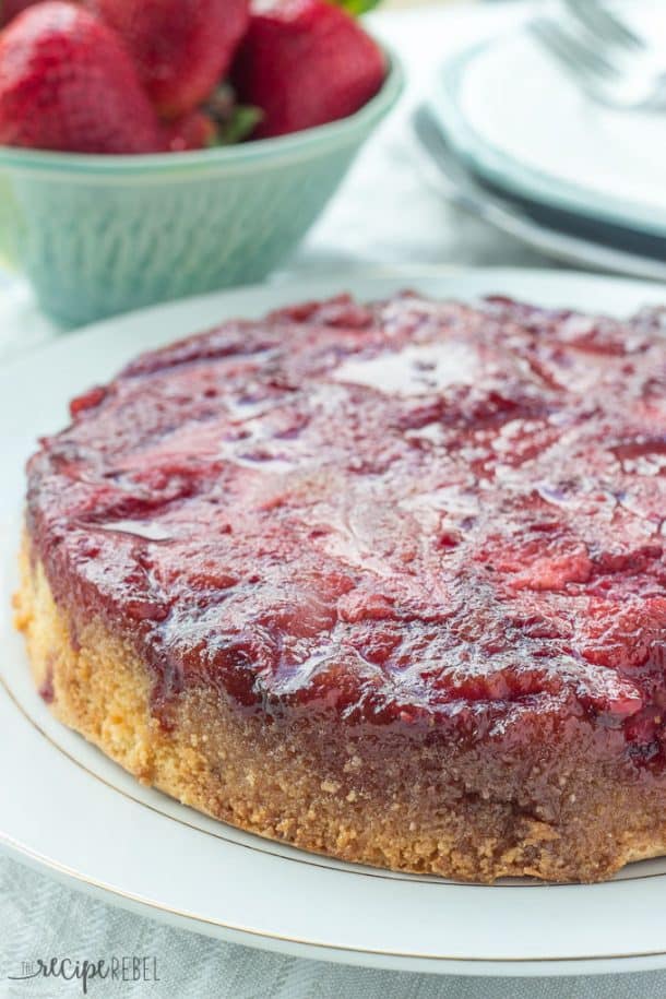 gluten-free strawberry upside down cake