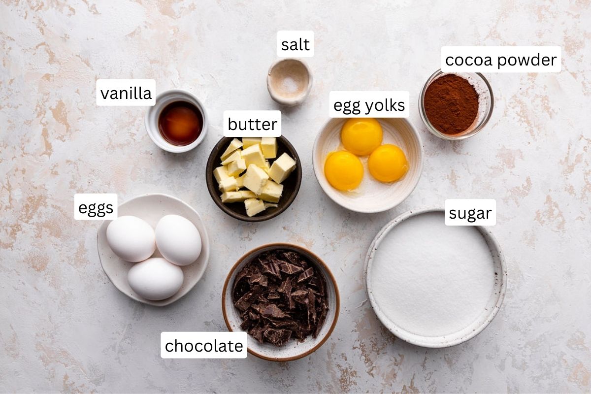 chocolate lava cake ingredients.