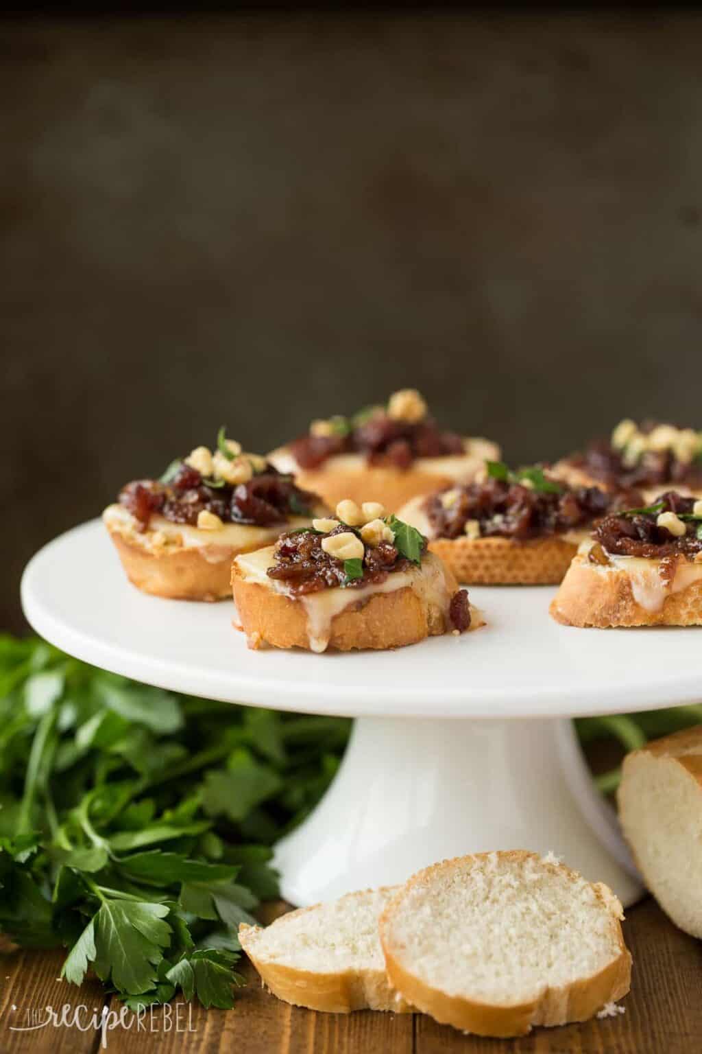 Cranberry Bacon Jam Crostini a Holiday Appetizer!