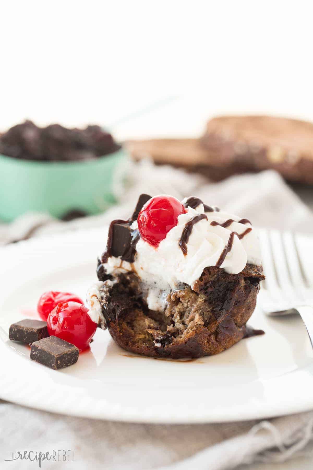 Individual Overnight Chocolate Cherry French Toast