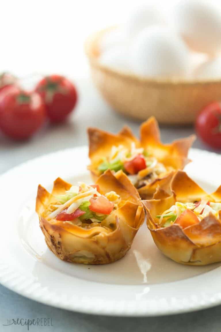 Mini Mexican Wonton Quiche easy brunch or appetizer!