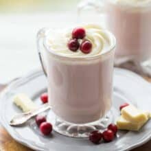 Slow Cooker Cranberry White Hot Chocolate  Crockpot  - 67