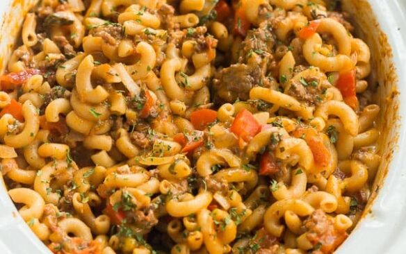 hamburger helper recipe in slow cooker