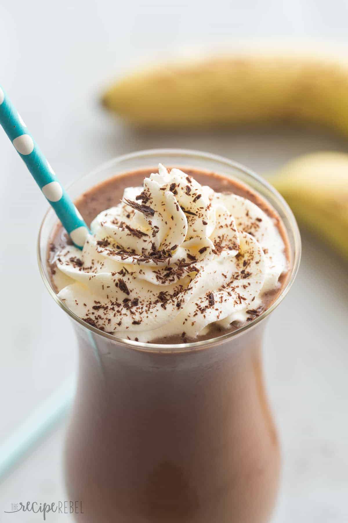 Healthy Chocolate Peanut Butter Smoothie (Chunky Monkey!)-image