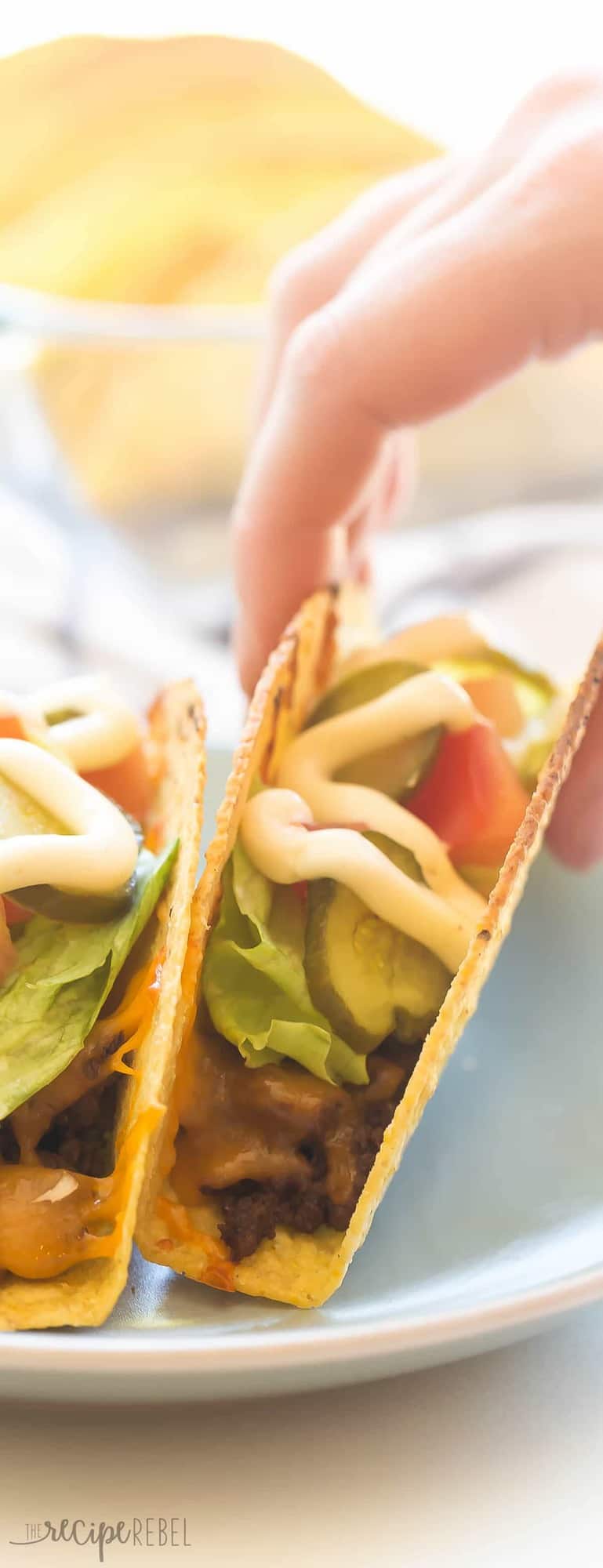 cheeseburger baked tacos