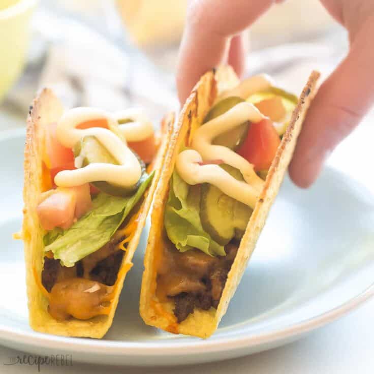 Cheeseburger Baked Tacos