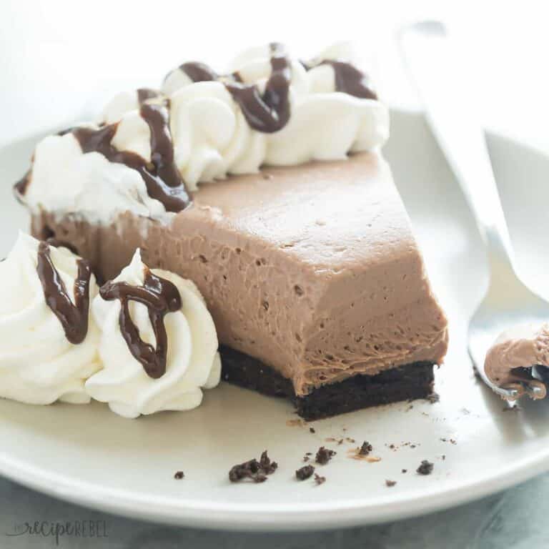 No Bake Brownie Batter Cheesecake Recipe + VIDEO