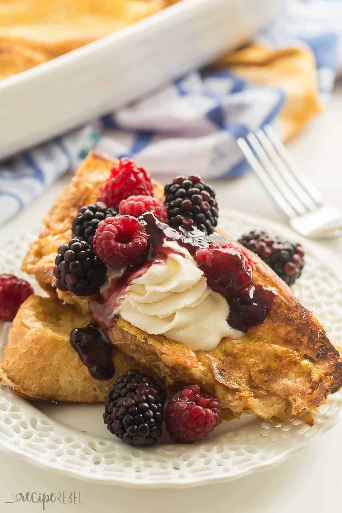 baked overnight lemon french toast + video