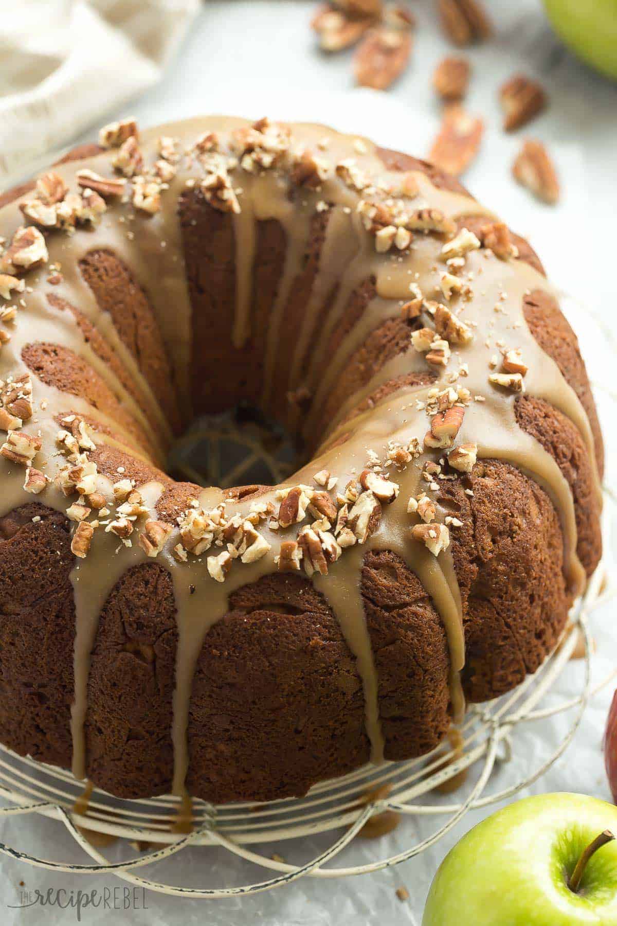 Praline-Glazed Apple Bundt Cake Recipe