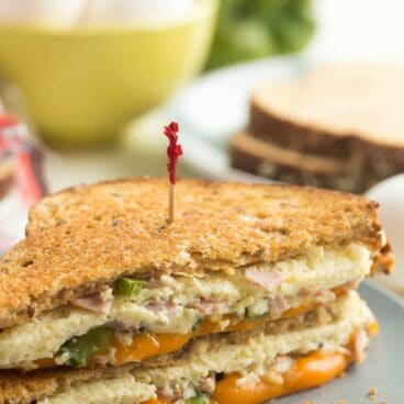 This Denver Grilled Cheese Sandwich is the perfect make ahead and freezer-friendly meal for breakfast, lunch and dinner! It's made with natural ingredients and packed with protein and whole grains.
