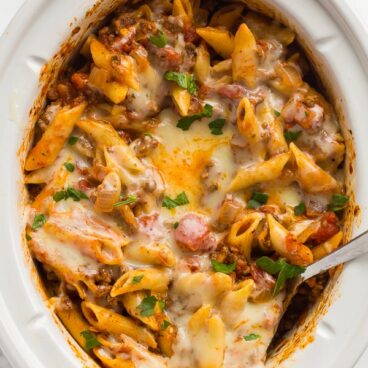 slow cooker baked ziti in crock pot