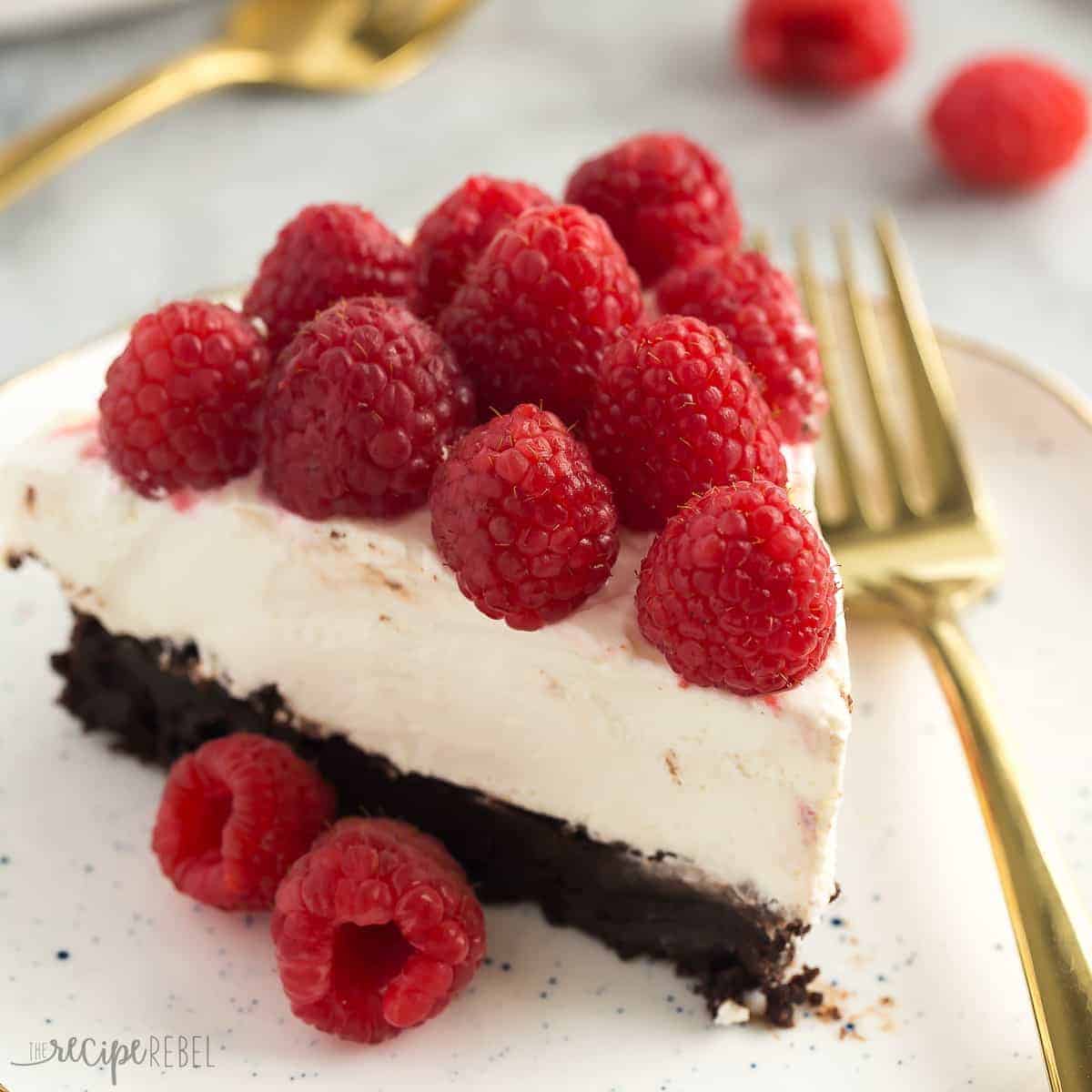 Brownie Bottom Cheesecake with Raspberries Recipe Brownie Bottom Cheesecake with Raspberries Recipe