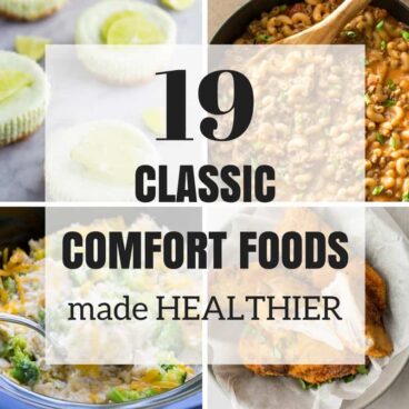 These Classic Comfort Foods got a healthy makeover! They have lower fat, less calories or sneaky veggies, but you won't even notice and no one will be complaining! From fried chicken and lasagna to cheesecakes and cookies -- it's all here :)