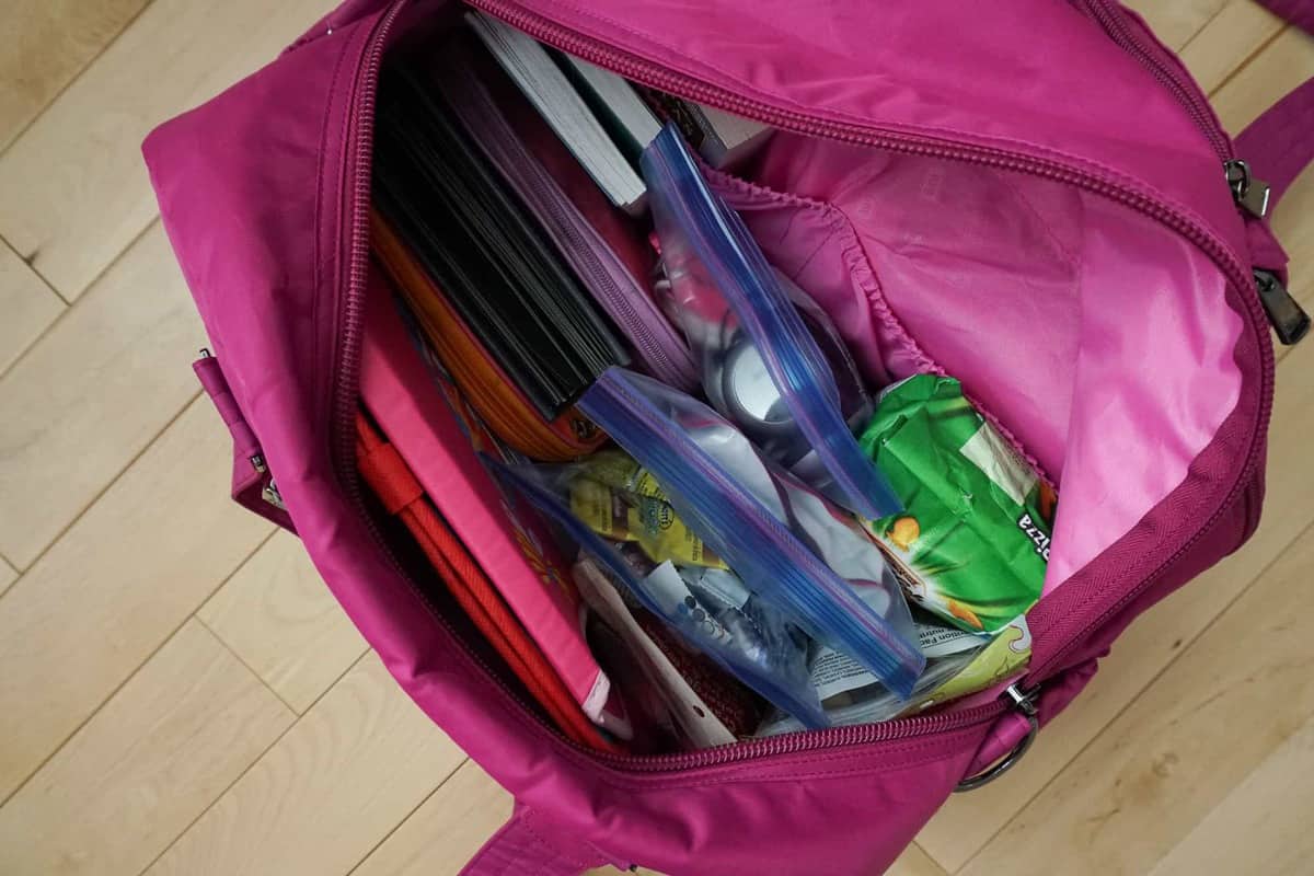 pink lug duffle bag