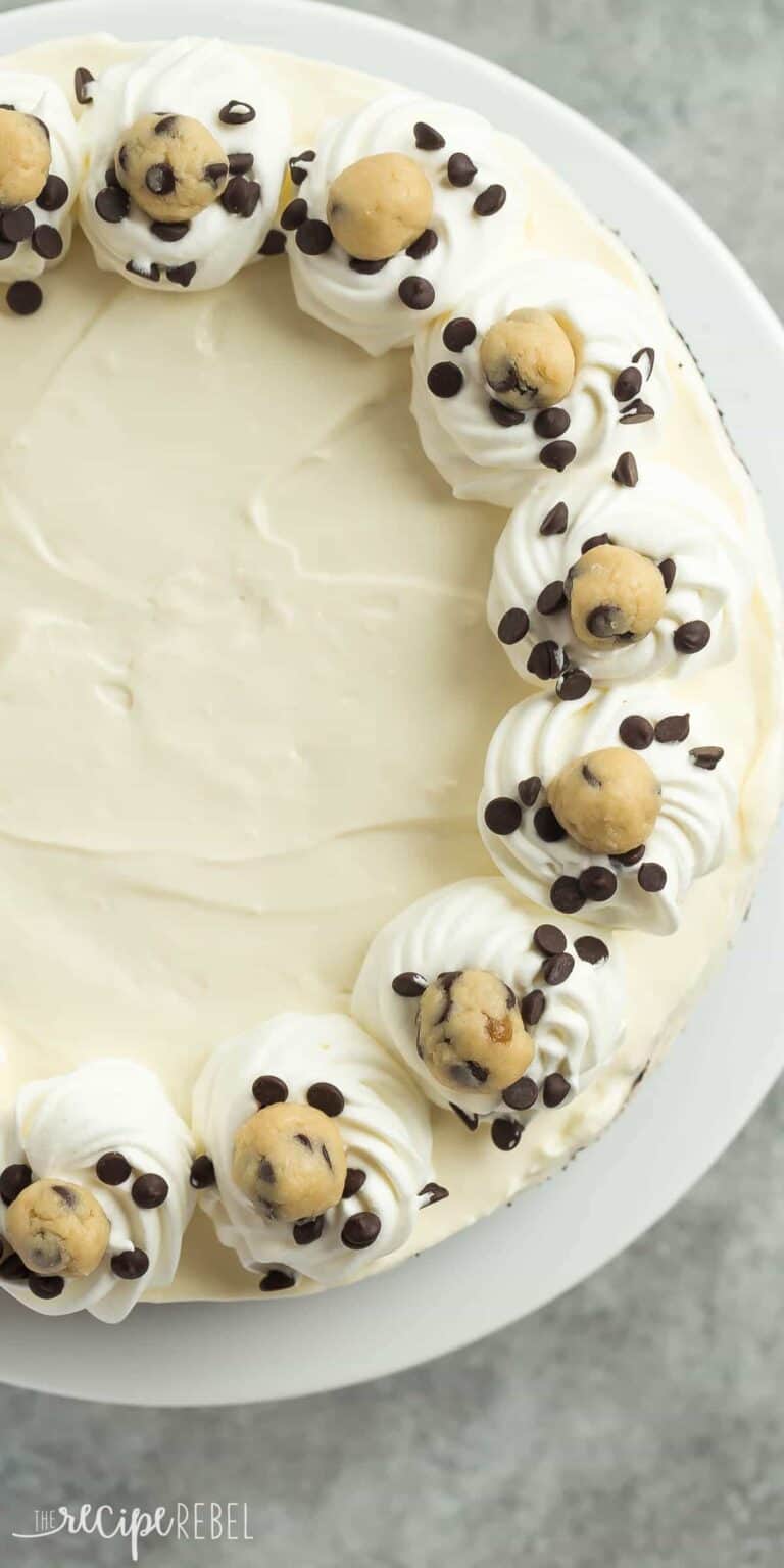 No Bake Cookie Dough Cheesecake Recipe