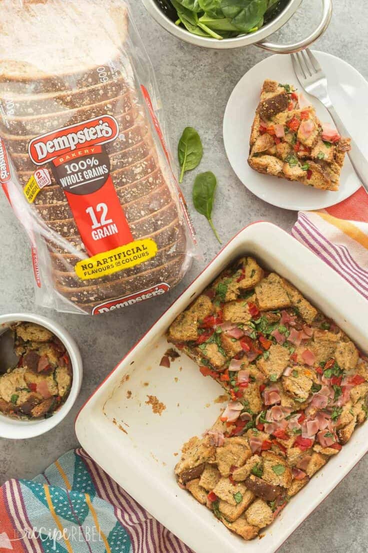 Spinach and Ham Breakfast Casserole