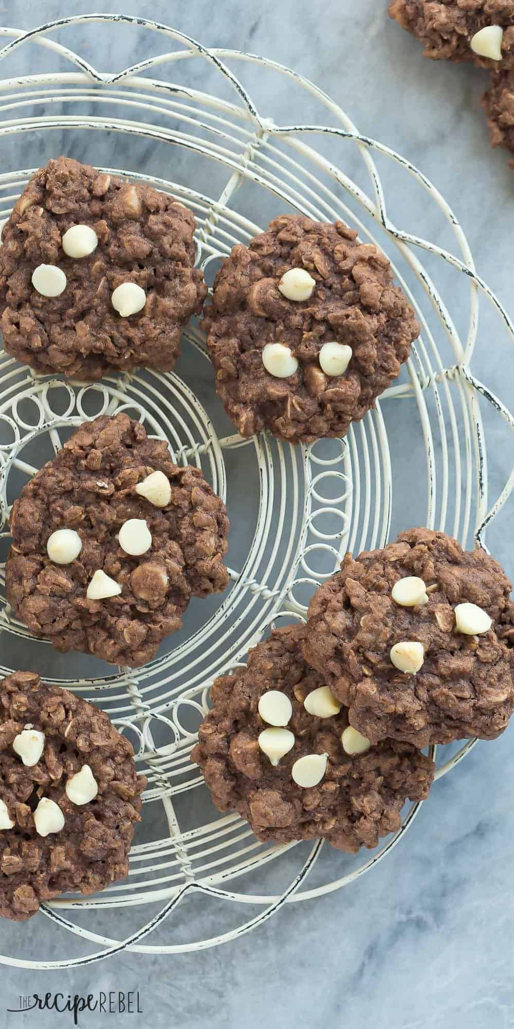 double chocolate oatmeal cookies