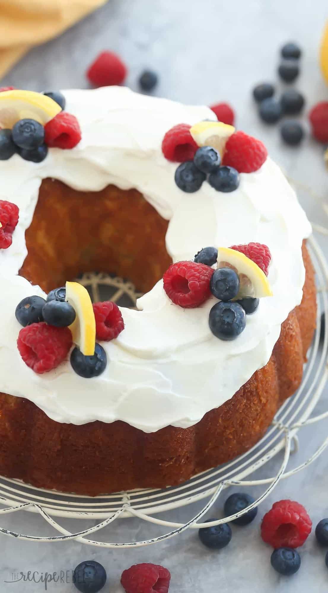 Easy Greek Yogurt Lemon Bundt Cake Recipe + VIDEO