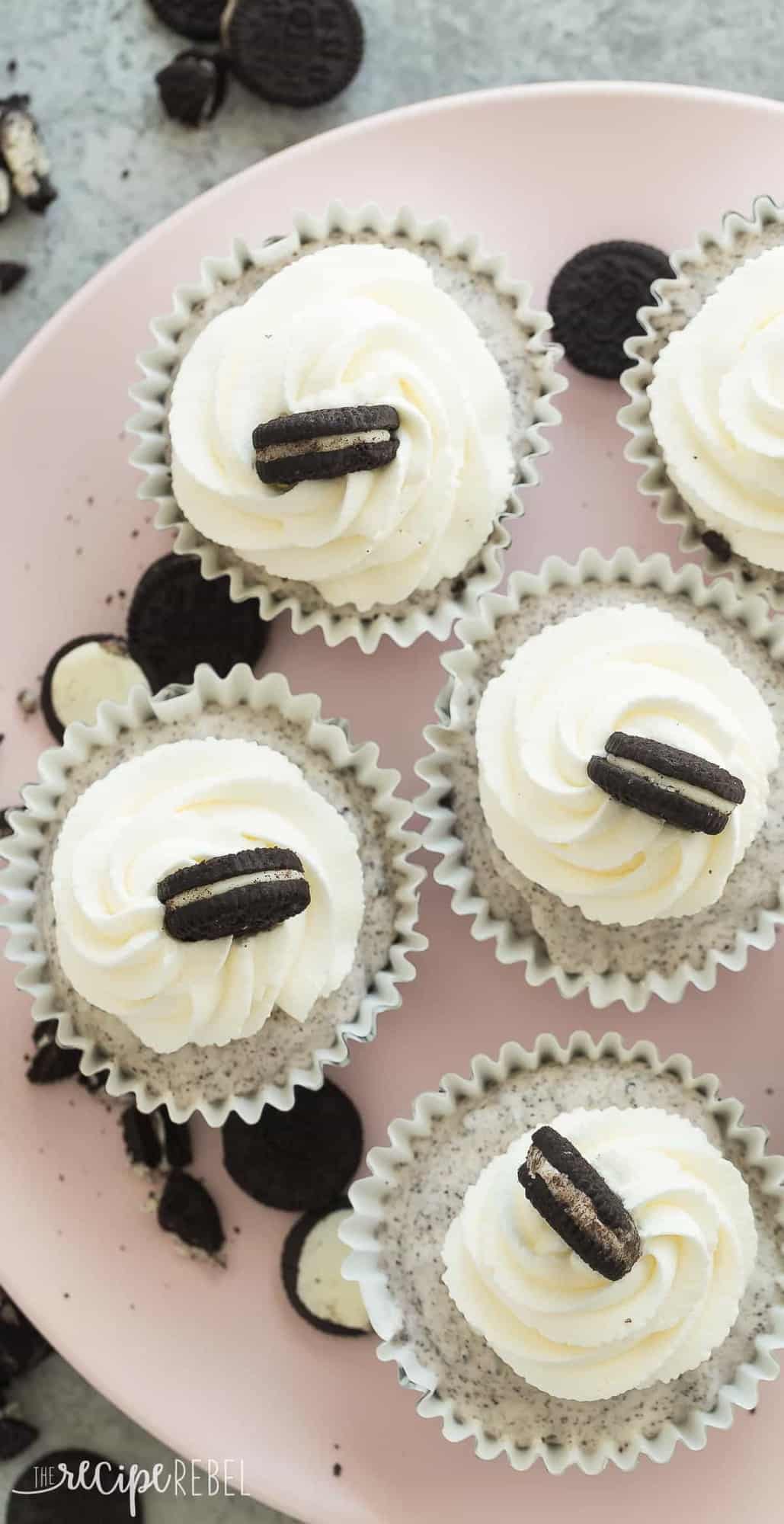 no churn oreo ice cream cupcakes + recipe video