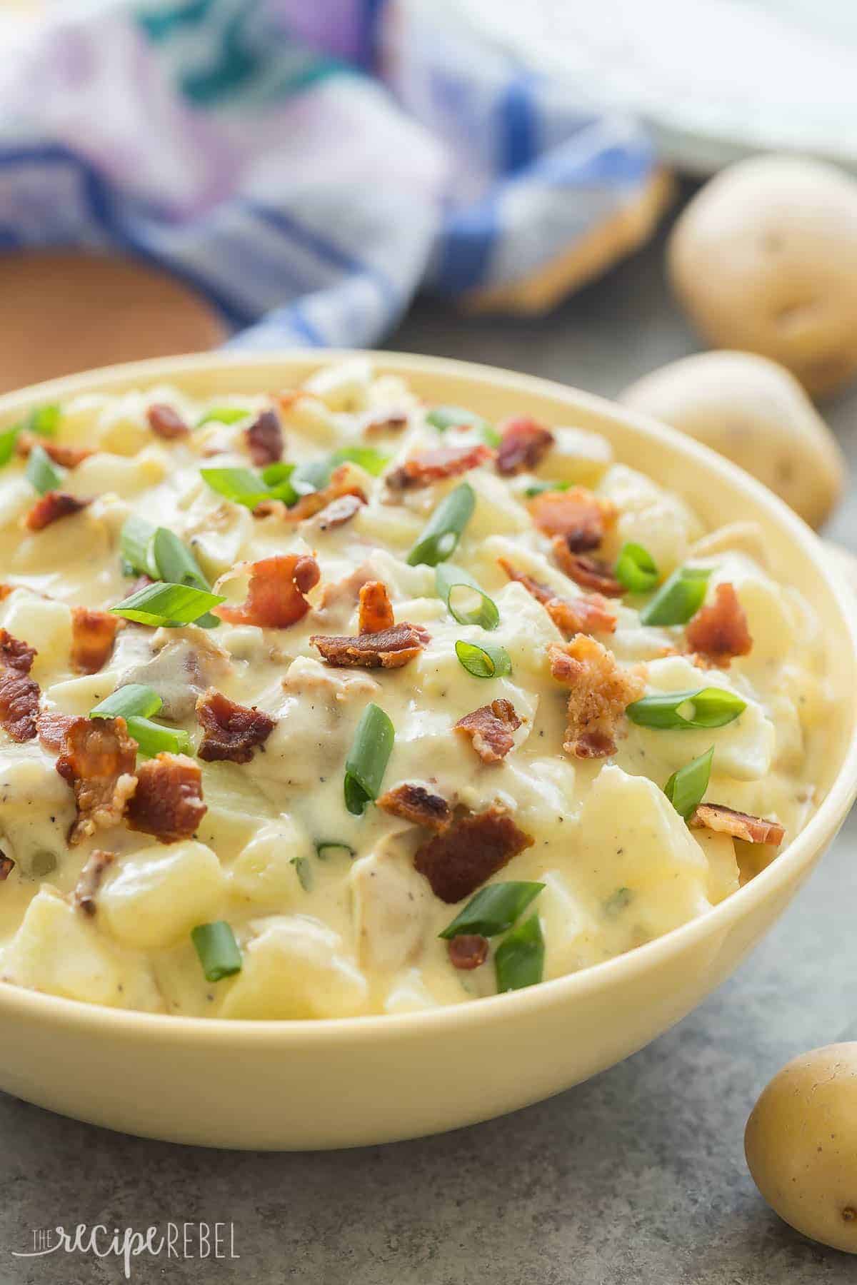 Classic Potato Salad with Bacon Recipe + VIDEO