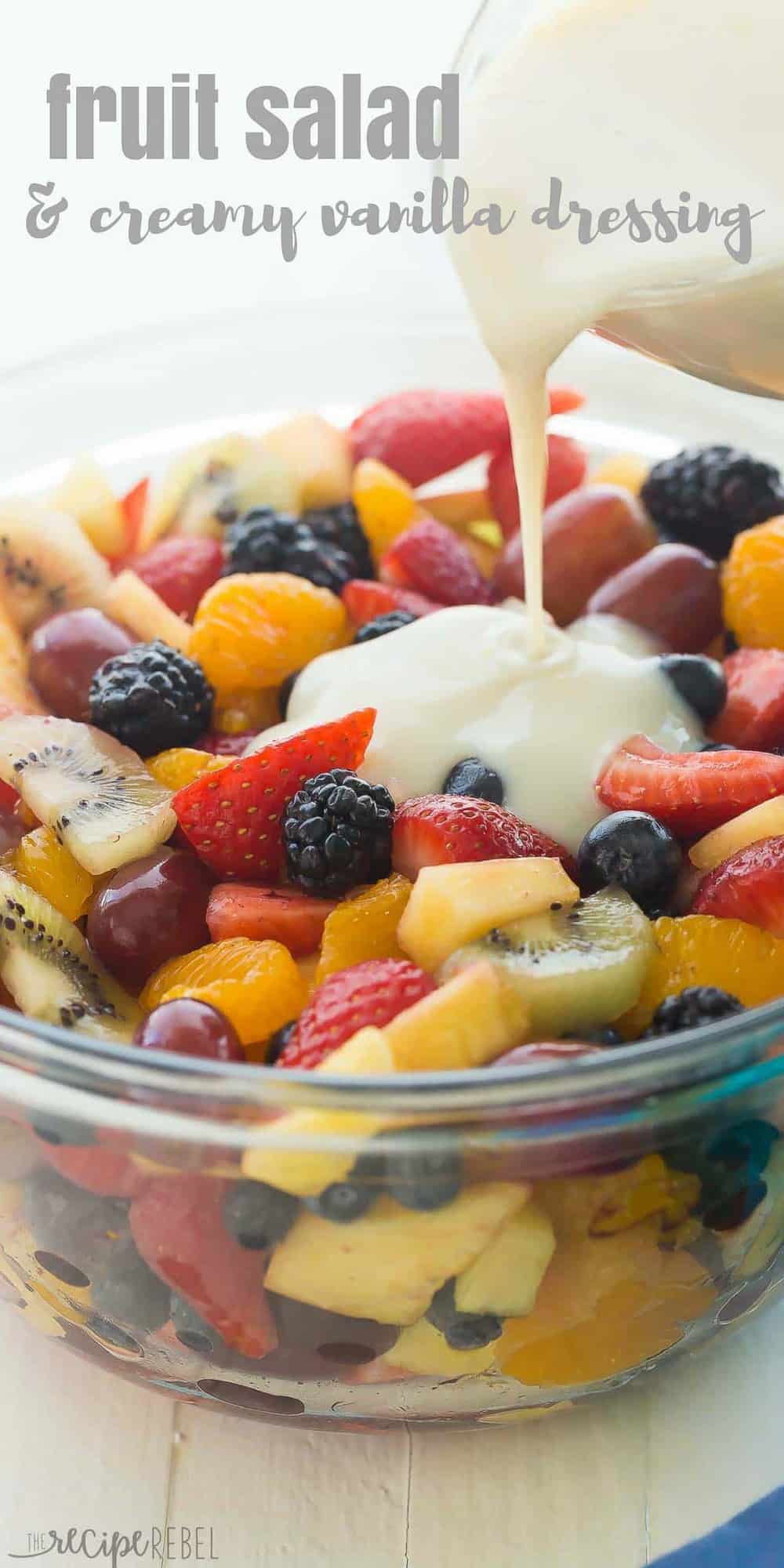 (VIDEO) Creamy Fruit Salad Recipe & Vanilla Dressing