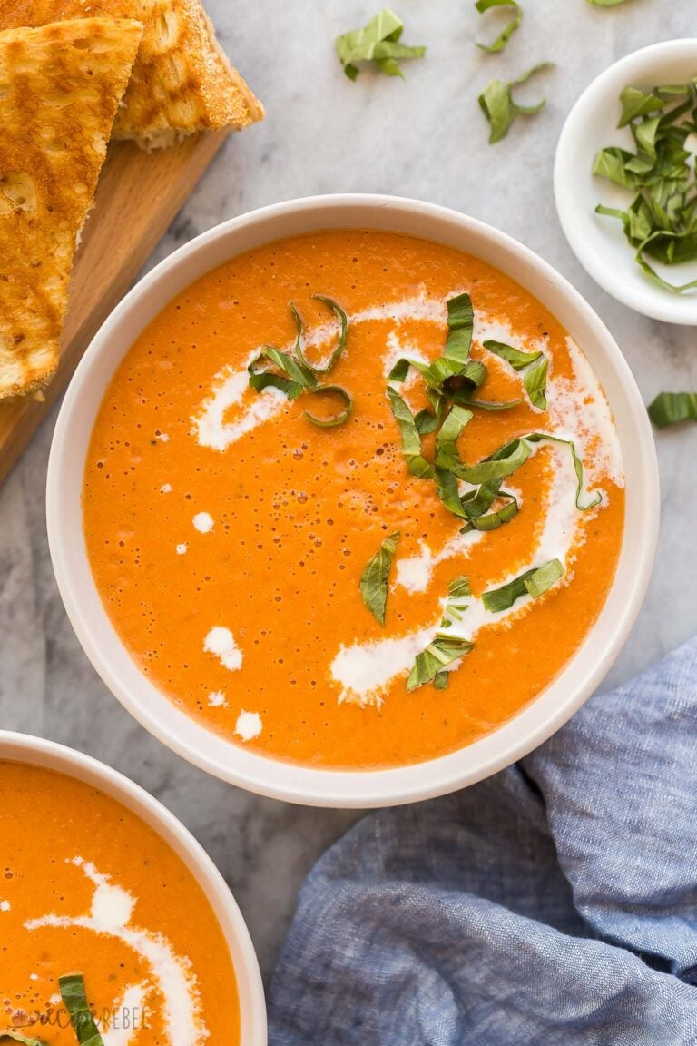 Easy Roasted Tomato Soup Recipe + VIDEO - The Recipe Rebel