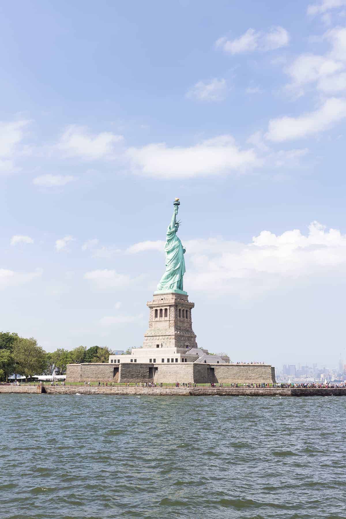 statue of liberty view from the water new york city