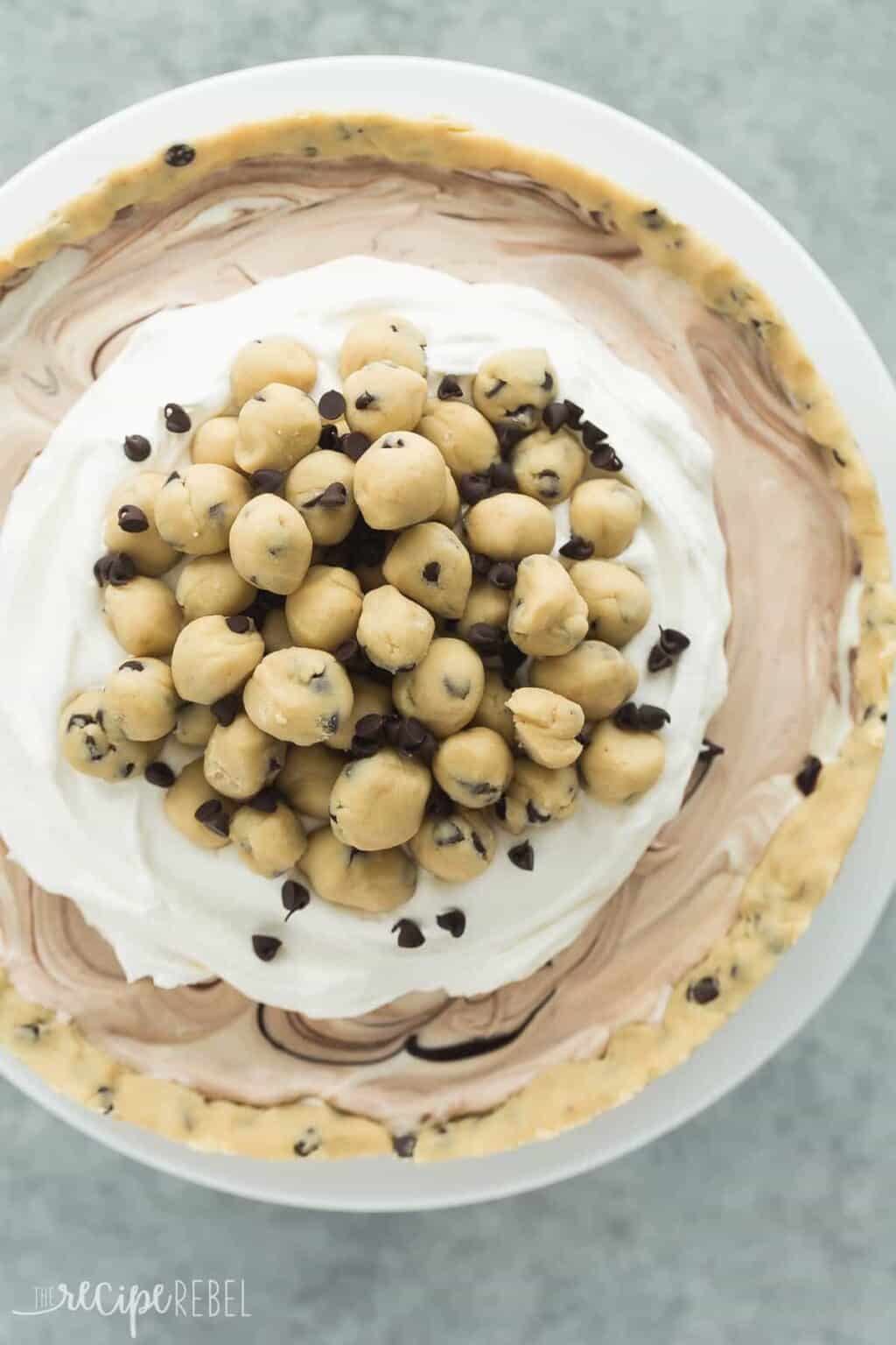 No Bake Cookie Dough Ice Cream Cake + RECIPE VIDEO