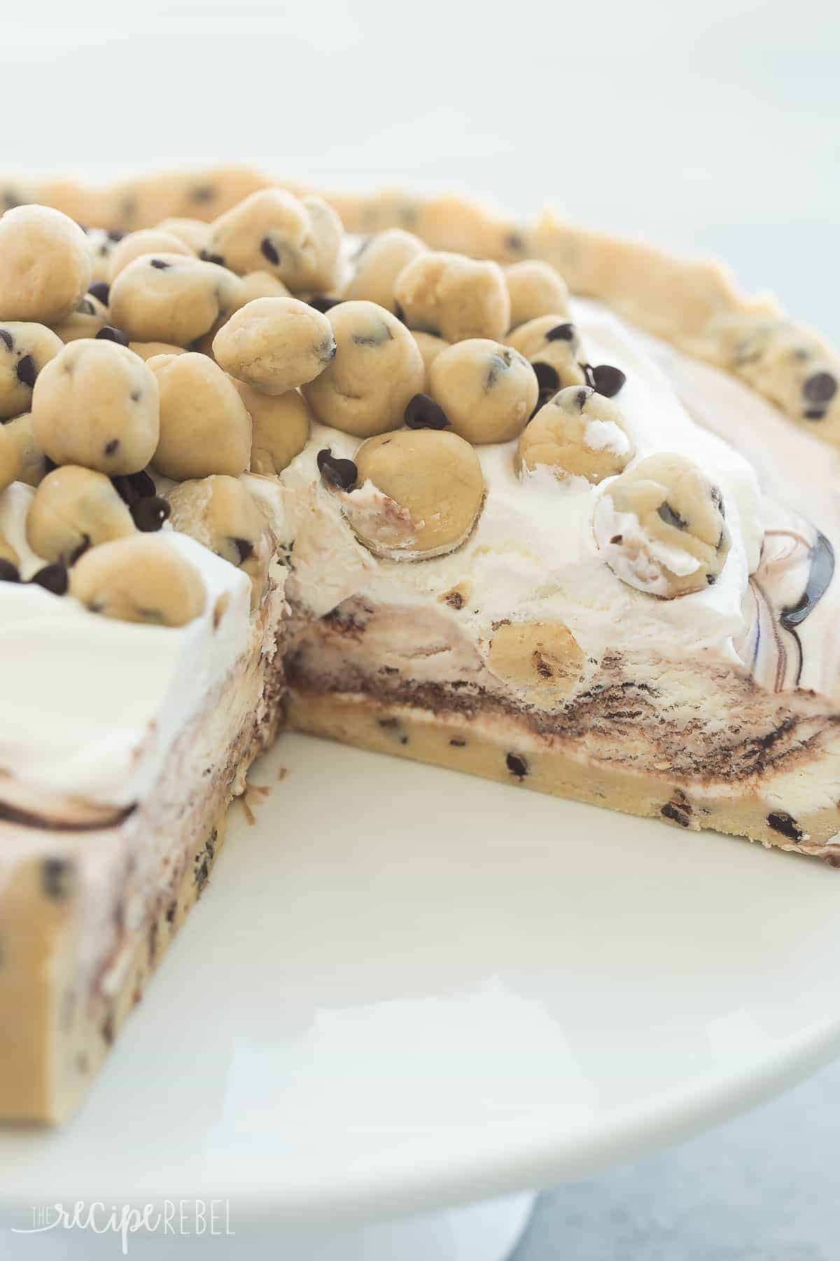 Chocolate Chip Cookie Dough Ice Cream Cake