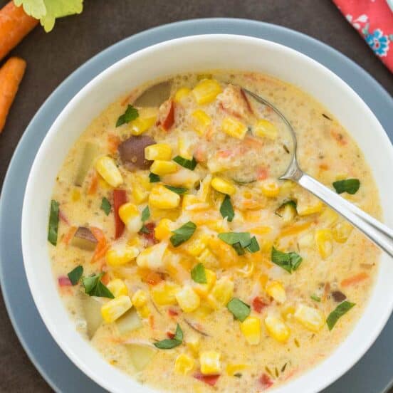 Easy One Pot Quinoa Corn Chowder Recipe