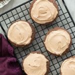 These Chocolate Sour Cream Sugar Cookies are super soft and smothered in chocolate cream cheese frosting -- it's everything a chocolate cookie should be! Includes a step by step recipe video. | double chocolate cookies | baking | dessert recipe | Christmas cookies |