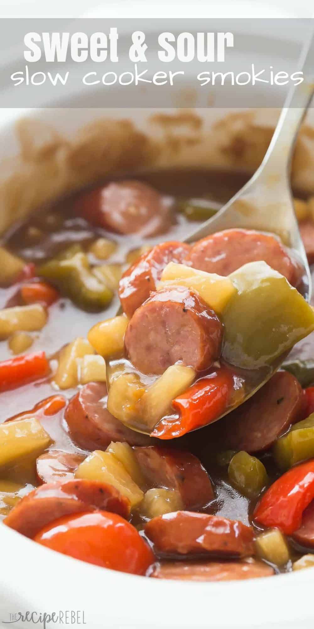 Sweet & Sour Slow Cooker Little Smokies Recipe + VIDEO